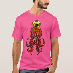 Helm Octopus Scuba Diver Cool Deep Zee Diver T-shirt