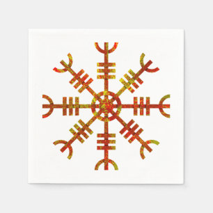 Helm van ontzag, oud Vikingontwerp Servetten