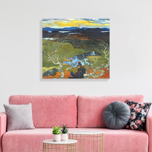 Helmer Osslund Spring Evening Behind Kiruna Canvas Afdruk (Insitu (Woonkamer))