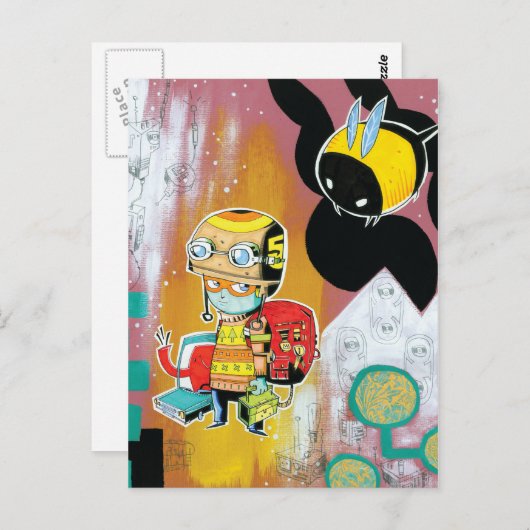 Helmet Boy Briefkaart (Voorkant / Achterkant)