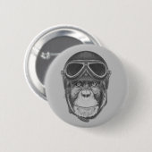  Helmet Chimpansee Ronde Button 5,7 Cm (Voorkant /achterkant)