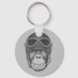  Helmet Chimpansee Sleutelhanger