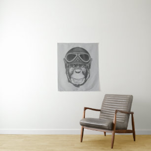 Helmet Chimpansee Wandkleed