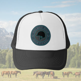 Helmet Hair Don't Care - English Equestrian Helmet Trucker Pet