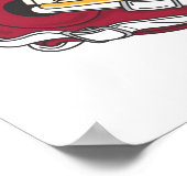 Helmet rood en gouden Football Poster (Hoek)