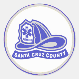 Helmet Santa Cruz County Paramedic Ronde Sticker