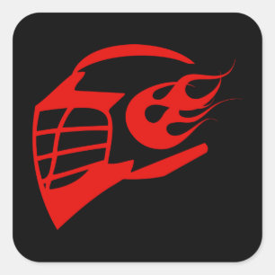 Helmet Vierkante Sticker