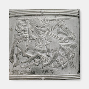 Helmfragment uit Sutton Hoo Treasure Magneet
