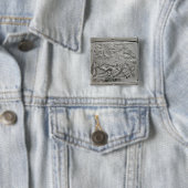 Helmfragment uit Sutton Hoo Treasure Vierkante Button 5,1 Cm (In situ)