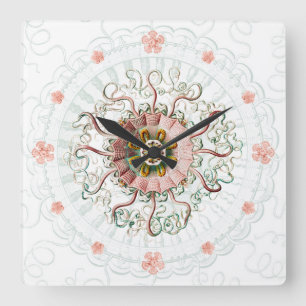 Helmkwal marinier wandklok vierkante klok