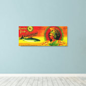 Helmzalm Can LabelLoring, AK Canvas Afdruk (Insitu (Houten vloer))