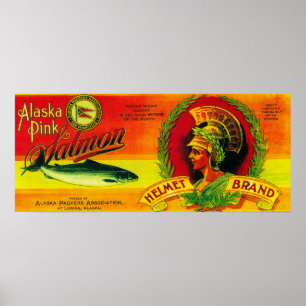 Helmzalm Can LabelLoring, AK Poster