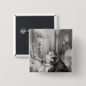 Heloise en Abelard Vierkante Button 5,1 Cm (Voorkant /achterkant)