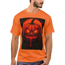 heloween, pompoen bedrukt T-shirt