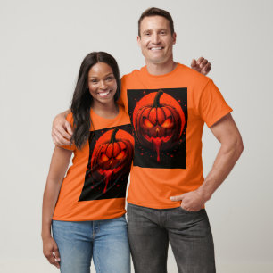 heloween, pompoen bedrukt T-shirt