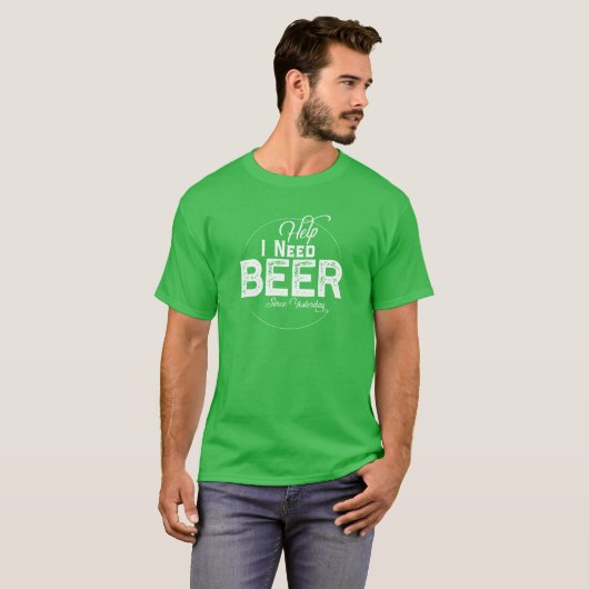Help Beer Funny St. Patrick's Day T-Shirt V2 (Voorkant volledig)