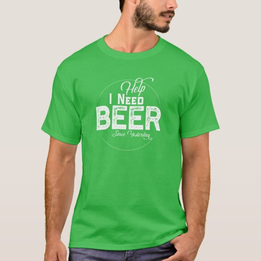 Help Beer Funny St. Patrick's Day T-Shirt V2 (Voorkant)