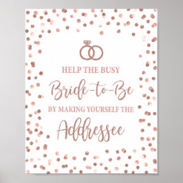 Help Bezige bride om zelf geadresseerd Roos te mak Poster