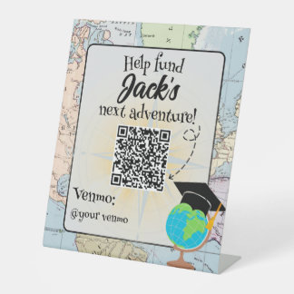 Help bij het financieren van het avonturenbord reclamebord met voetstuk