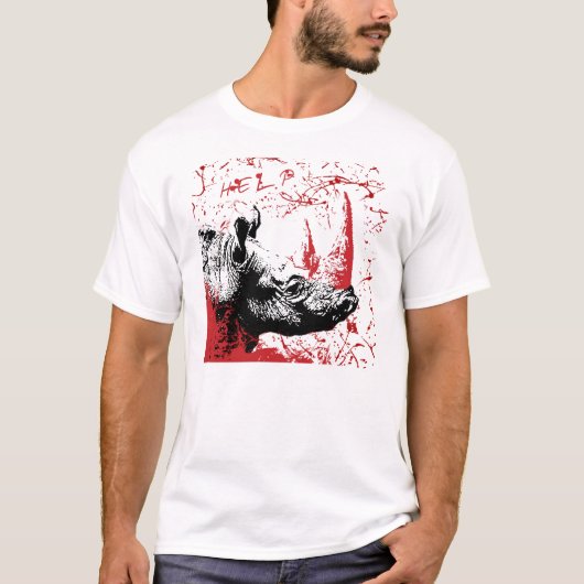 Help bij Rhinos T-shirt (Voorkant)