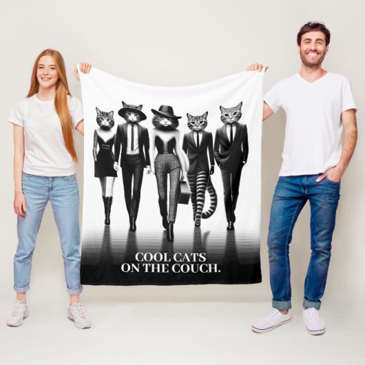 Help Cat Runway Modellen Wandelen De Catwalk Fleece Deken (In situ)