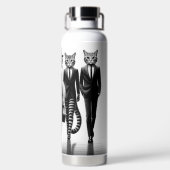 Help Cat Runway Modellen Wandelen De Catwalk Waterfles (Achterkant)