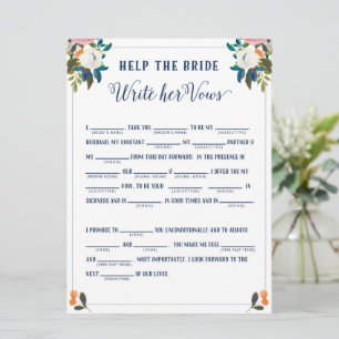 Help de Bride bij het schrijven van haar Vows Vrij Kaart