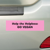 Help de hulpeloze:GA VEGAN Bumpersticker (Op auto)