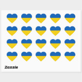 Help de Oekraïense vlag Hart Sticker (Vel)