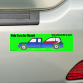 Help de planeet te redden bumpersticker (Op auto)