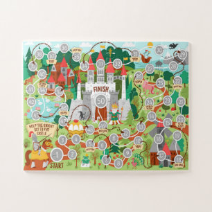 Help De Ridder Naar Het Kasteel Kids Game Legpuzzel