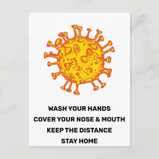 Help de veiligheid van het Corona-virus Covid19 te Briefkaart (Voorkant)