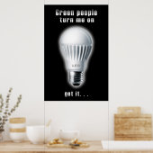 Help de wereld te veranderen met een gloeilamp-pos poster (Keuken)