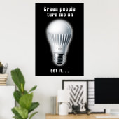 Help de wereld te veranderen met een gloeilamp-pos poster (Thuiskantoor)