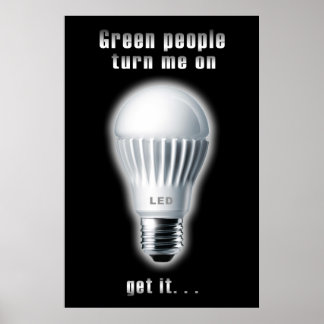 Help de wereld te veranderen met een gloeilamp-pos poster