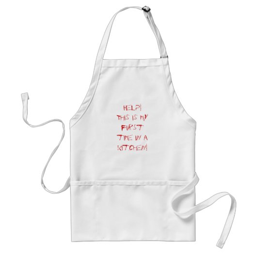 Help! Dit is mijn eerste keer in een keuken! Schor Standaard Schort (Voorkant)