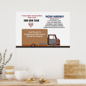 Help Gezocht nu het huren van banen Personaliseren Poster (Keuken)