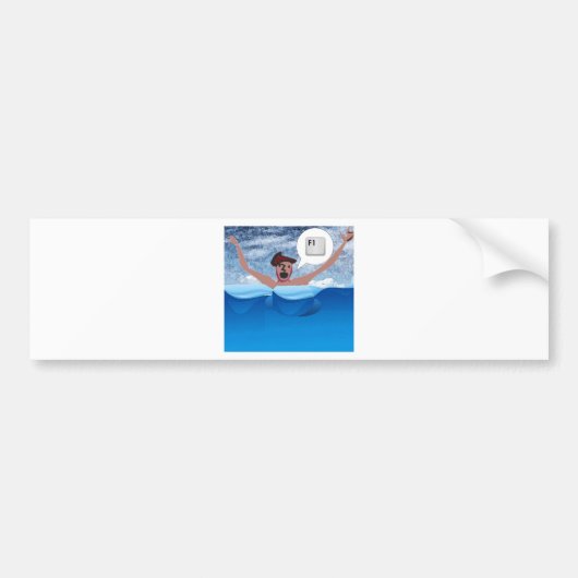 HELP-groot Bumpersticker (Voorkant)