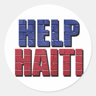 Help Haïti Ronde Sticker