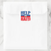 HELP HAÏTI VLAG RONDE STICKER (Tas)