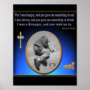 Help het dakloze poster