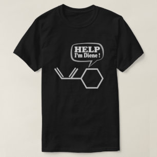Help-I-m-diene, grappige chemie T-shirt