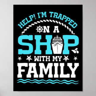 Help! Ik ben vast op een schip met mijn familie Fa Poster