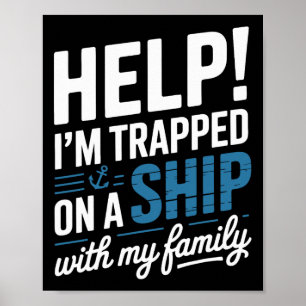Help, ik zit vast op een schip met mijn familie cr poster