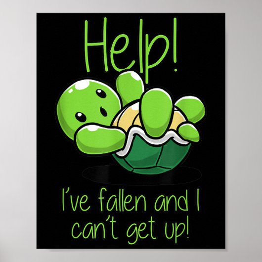 Help I've Fallen And I Can't Get Up Turtle Lovers Poster (Voorkant)