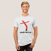 Help Me Alsjeblieft Tri-Blend Shirt (Voorkant volledig)