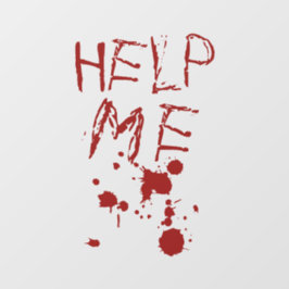 Help me bloed enge Halloween Decoratie Raamsticker
