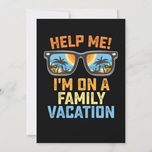 Help me dat ik op een familievakantie sta kaart (Voorkant)