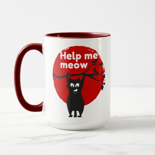 Help Me Meow cat Tea mug (Gauche)