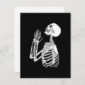 Help me Skeleton bidden op een Feestdagenkaart (Voorkant / Achterkant)